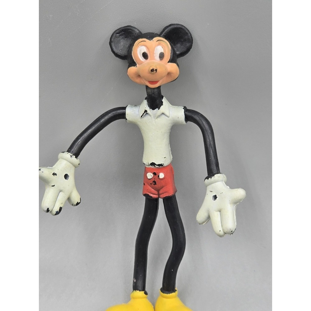5" 1970's Rare Walt Disney Mickey Mouse Bendy Poseable Collectible Figure VTG - Picture 2 of 8